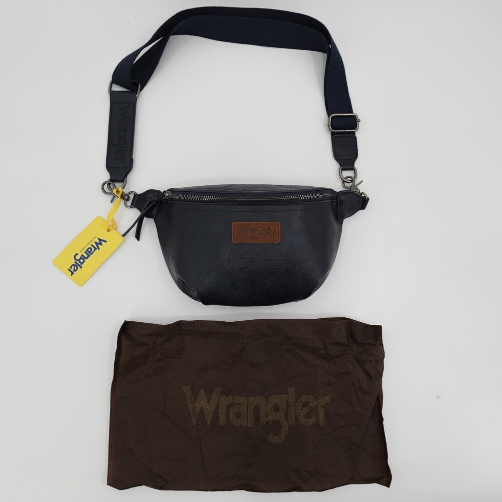 Wrangler Fanny Pack Belt Bag Navy Blue Crossbody Sling Western Original NWT